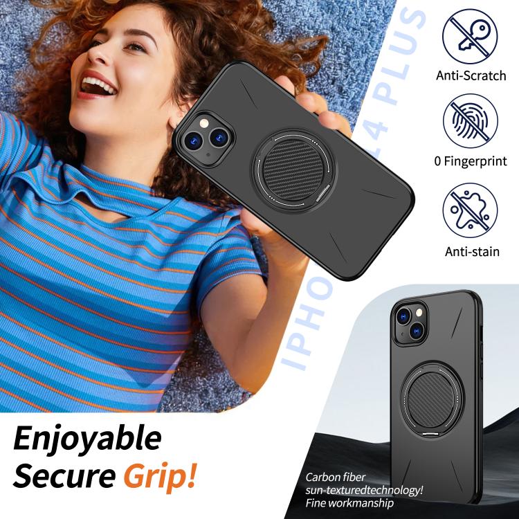 MagSafe Case with 360° Rotating Ring Stand — iPhone 15