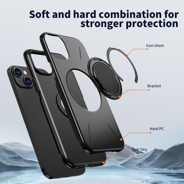 MagSafe Case with 360° Rotating Ring Stand — iPhone 15