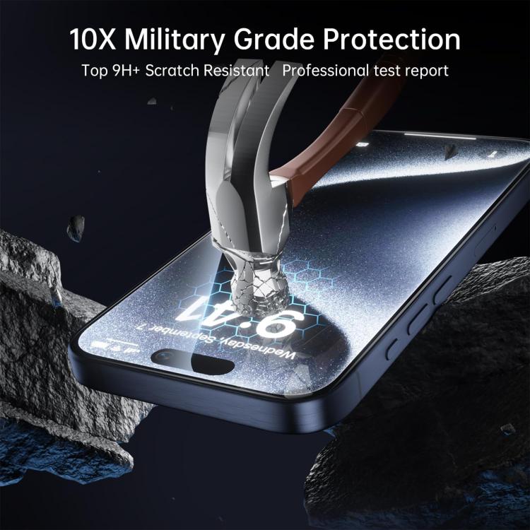 High-Aluminum HD Tempered Glass, Anti-Fingerprint — iPhone 18 Pro Max
