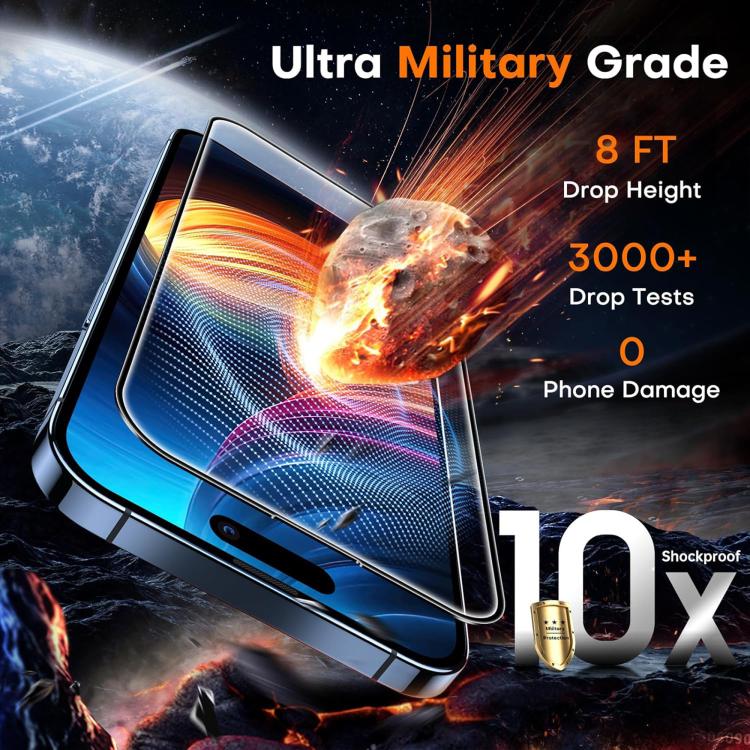 High-Aluminum HD Tempered Glass, Anti-Fingerprint — iPhone 18 Pro Max