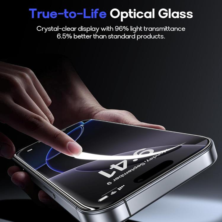 High-Aluminum HD Tempered Glass, Anti-Fingerprint — iPhone 18 Pro Max