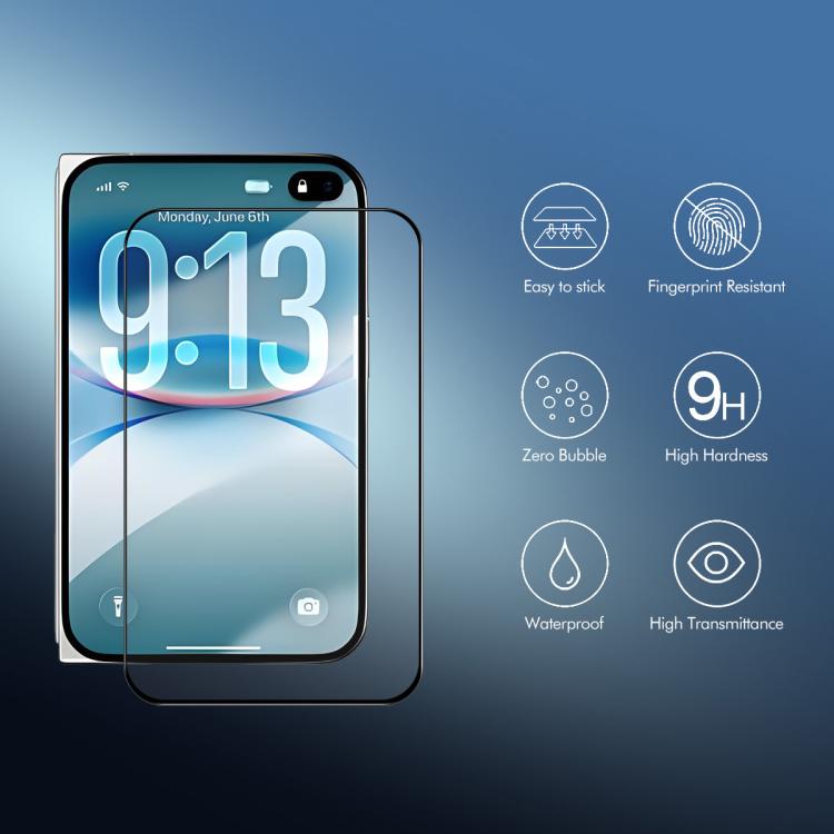 Thickened Glue No-Edge Tempered Glass Film — iPhone 18 Pro
