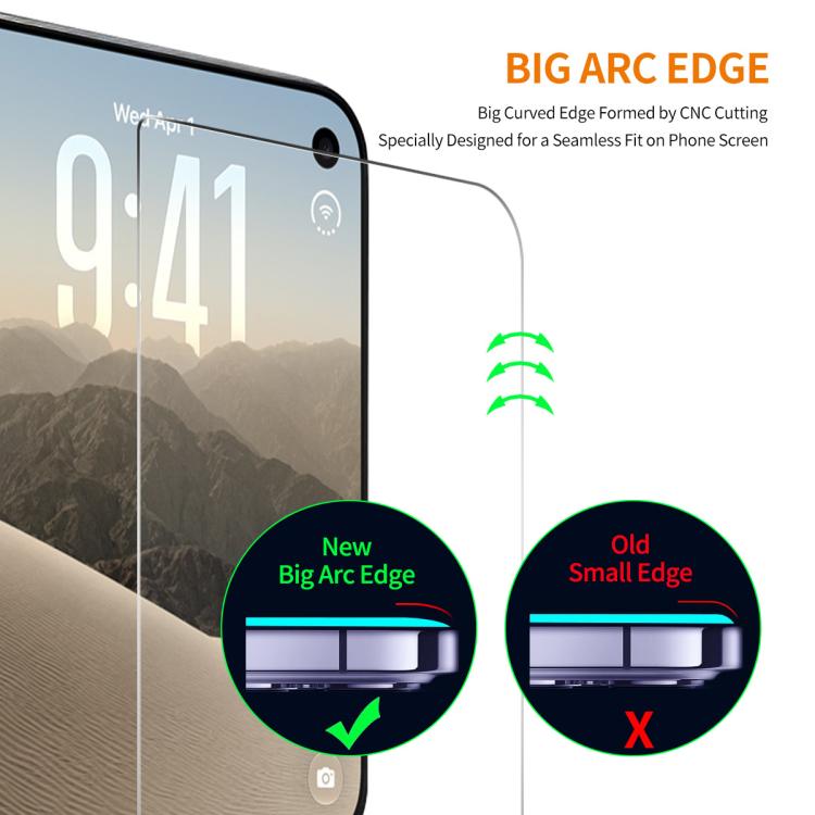 Big Arc Edge Tempered Glass Film (5-Pack) — iPhone 18 Pro