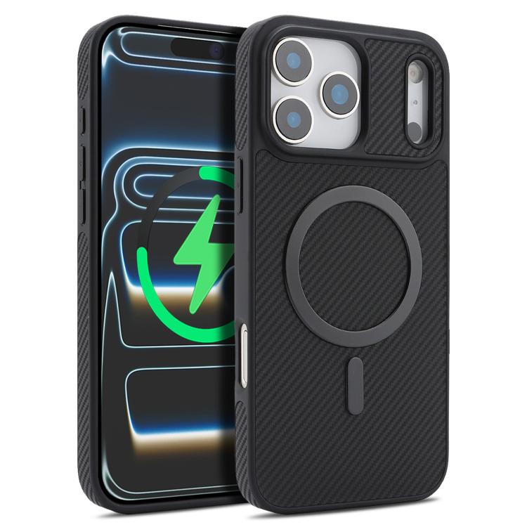 Carbon-Fibre Leather MagSafe Case — iPhone 18 Pro