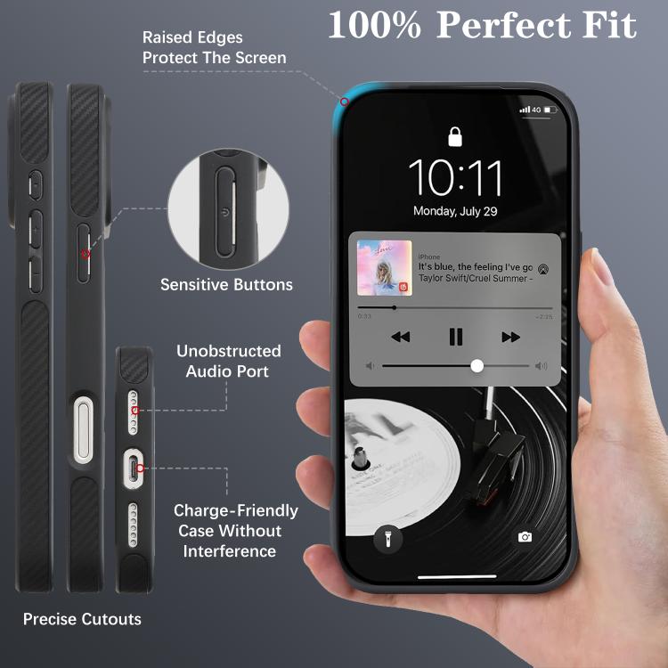 Carbon-Fibre Leather MagSafe Case — iPhone 18 Pro