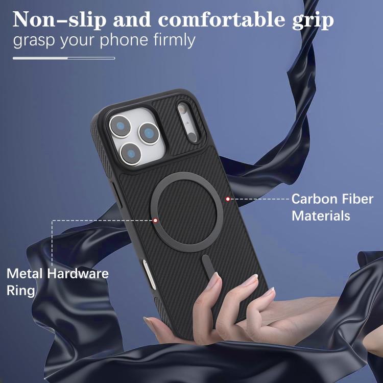 Carbon-Fibre Leather MagSafe Case — iPhone 18 Pro