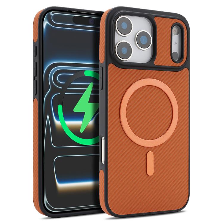 Carbon-Fibre Leather MagSafe Case — iPhone 18 Pro