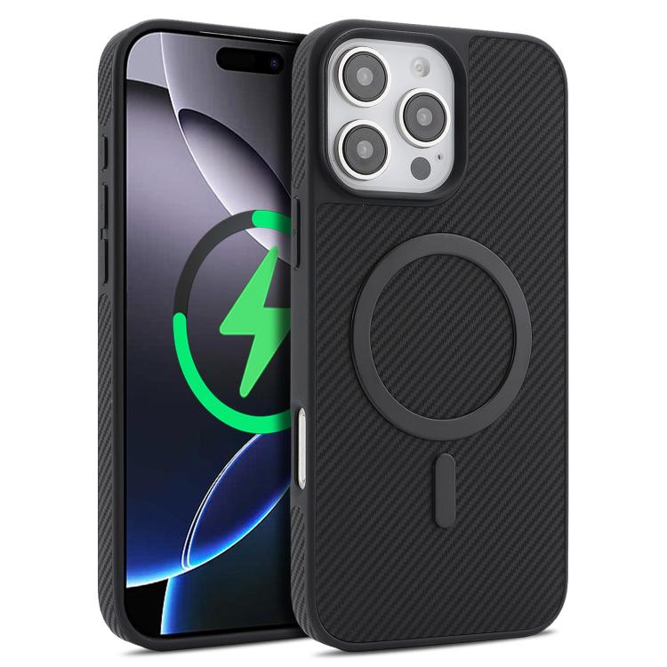 Carbon-Fibre Leather MagSafe Case — iPhone 13 Pro