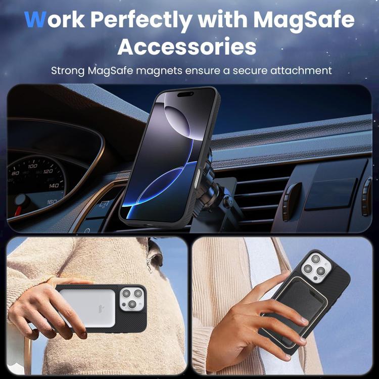 Carbon-Fibre Leather MagSafe Case — iPhone 13 Pro