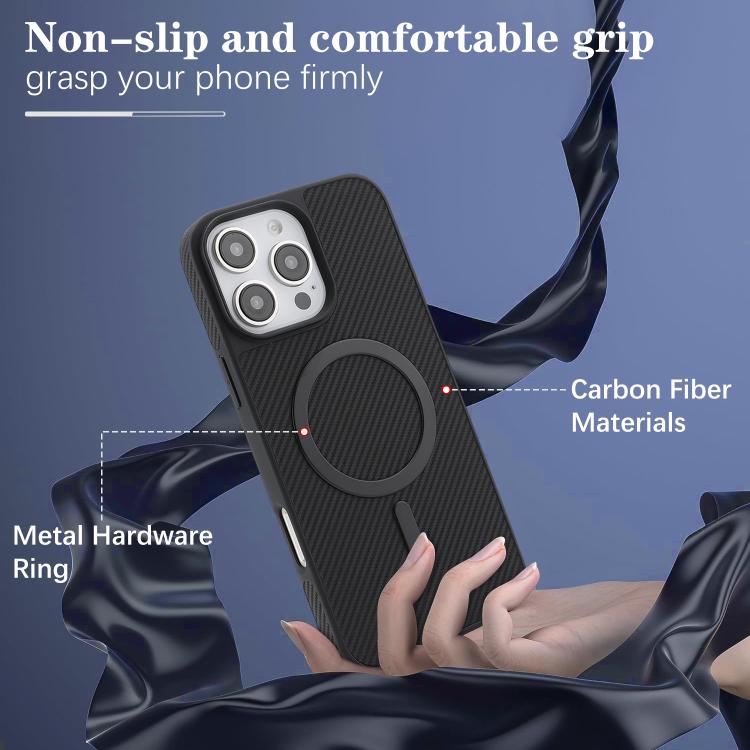 Carbon-Fibre Leather MagSafe Case — iPhone 13 Pro