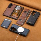 Cowhide Leather Case with Detachable Card Bag
