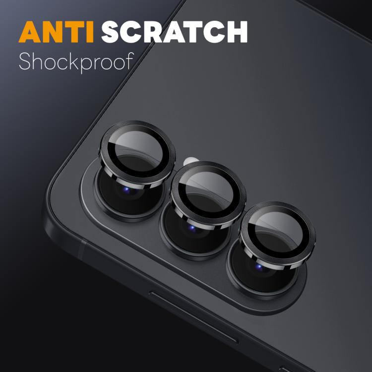 Metal Ring Camera Lens Protector, Tempered Glass — Galaxy S26+