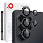 Metal Ring Camera Lens Protector, Tempered Glass — Galaxy S26+