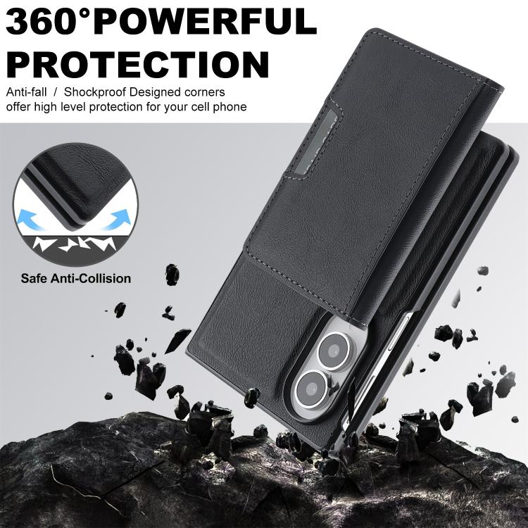 Leather Case with Detachable Magnetic Card Bag