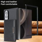 Leather Case with Detachable Magnetic Card Bag