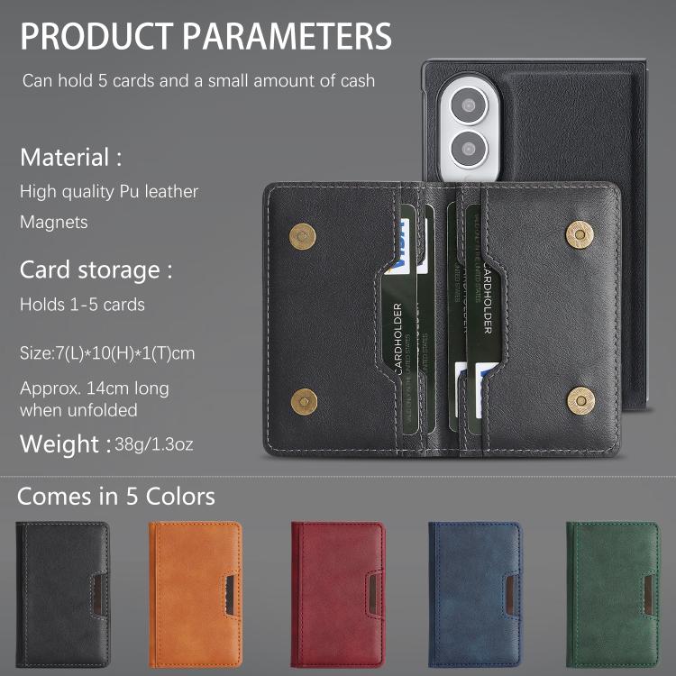 Leather Case with Detachable Magnetic Card Bag