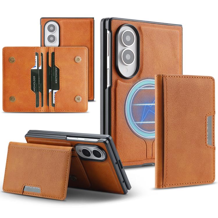 Leather Case with Detachable Magnetic Card Bag