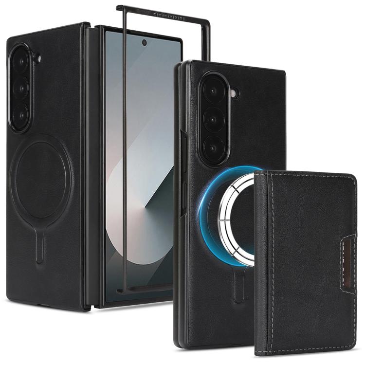 Leather Case with Detachable Magnetic Card Bag